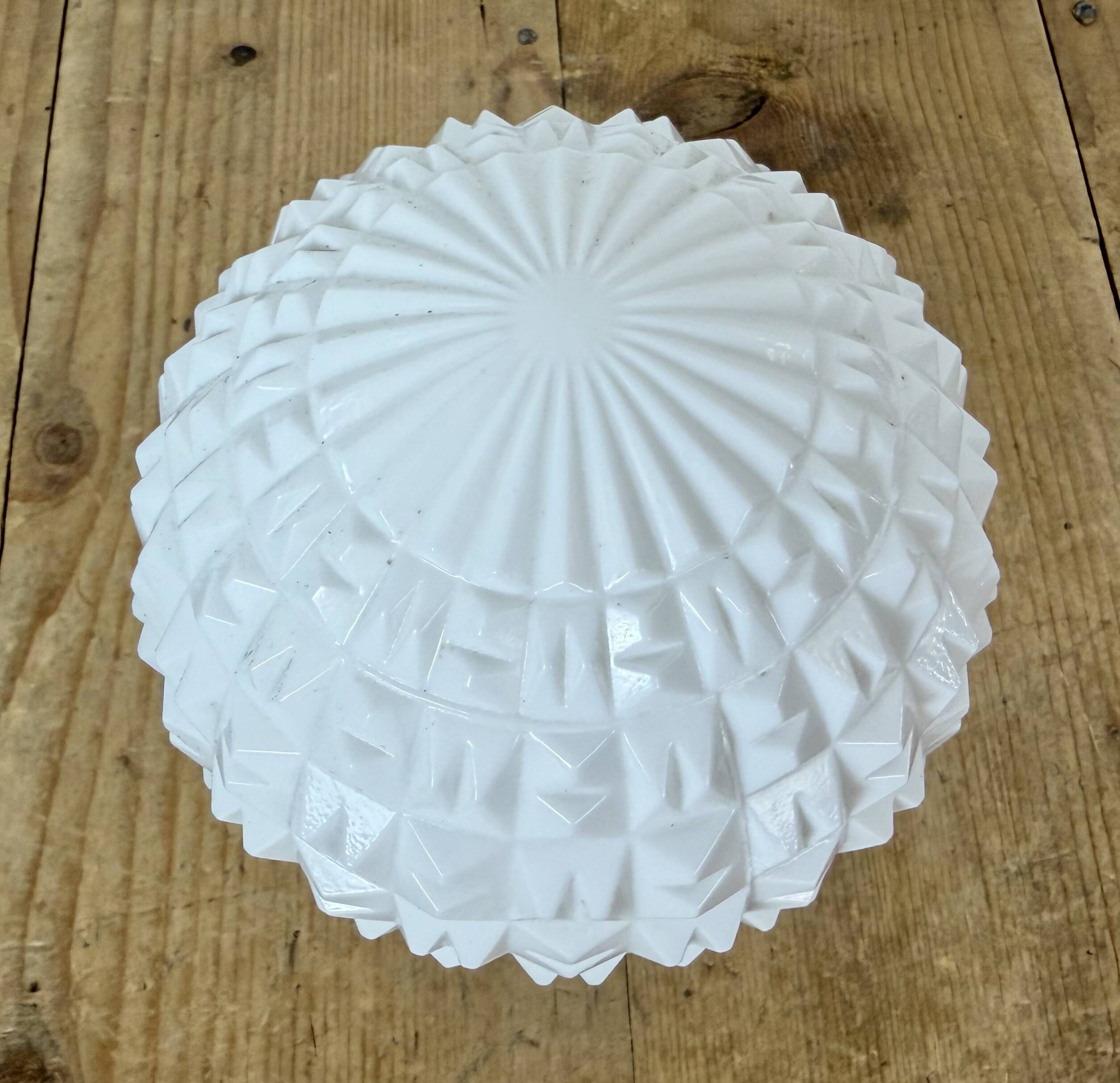 Vintage White Porcelain Ceiling Light, 1970s