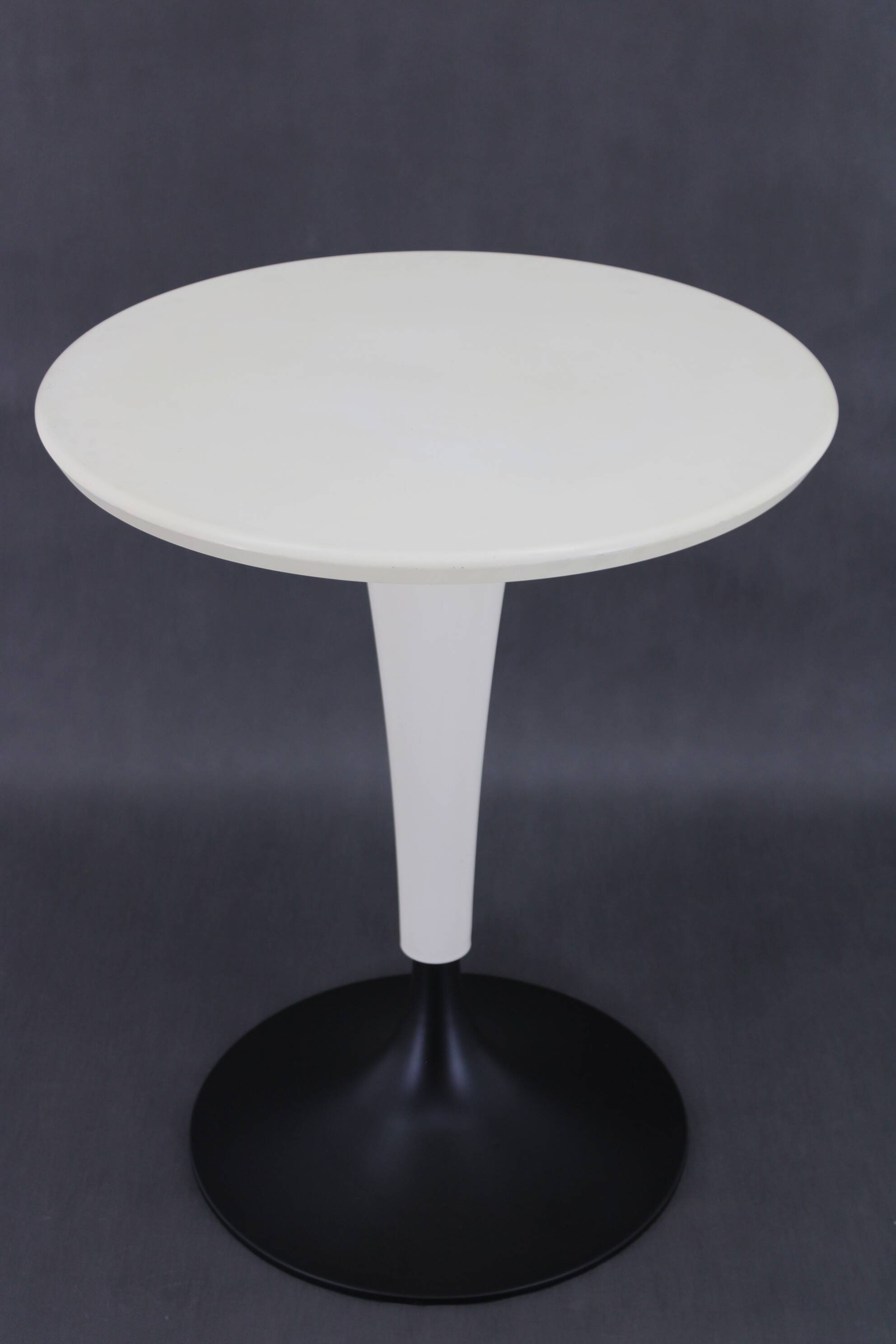 1990s Kartell Dr. Na Table in Cream White and Black by Philippe Starck, Italy
