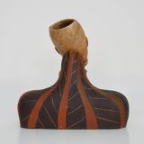 Polychrome terracotta bust sculpture