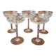5 glasses of Champagne crystalline cut glass