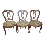3 mahogany chairs
