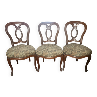 3 chaises  acajou