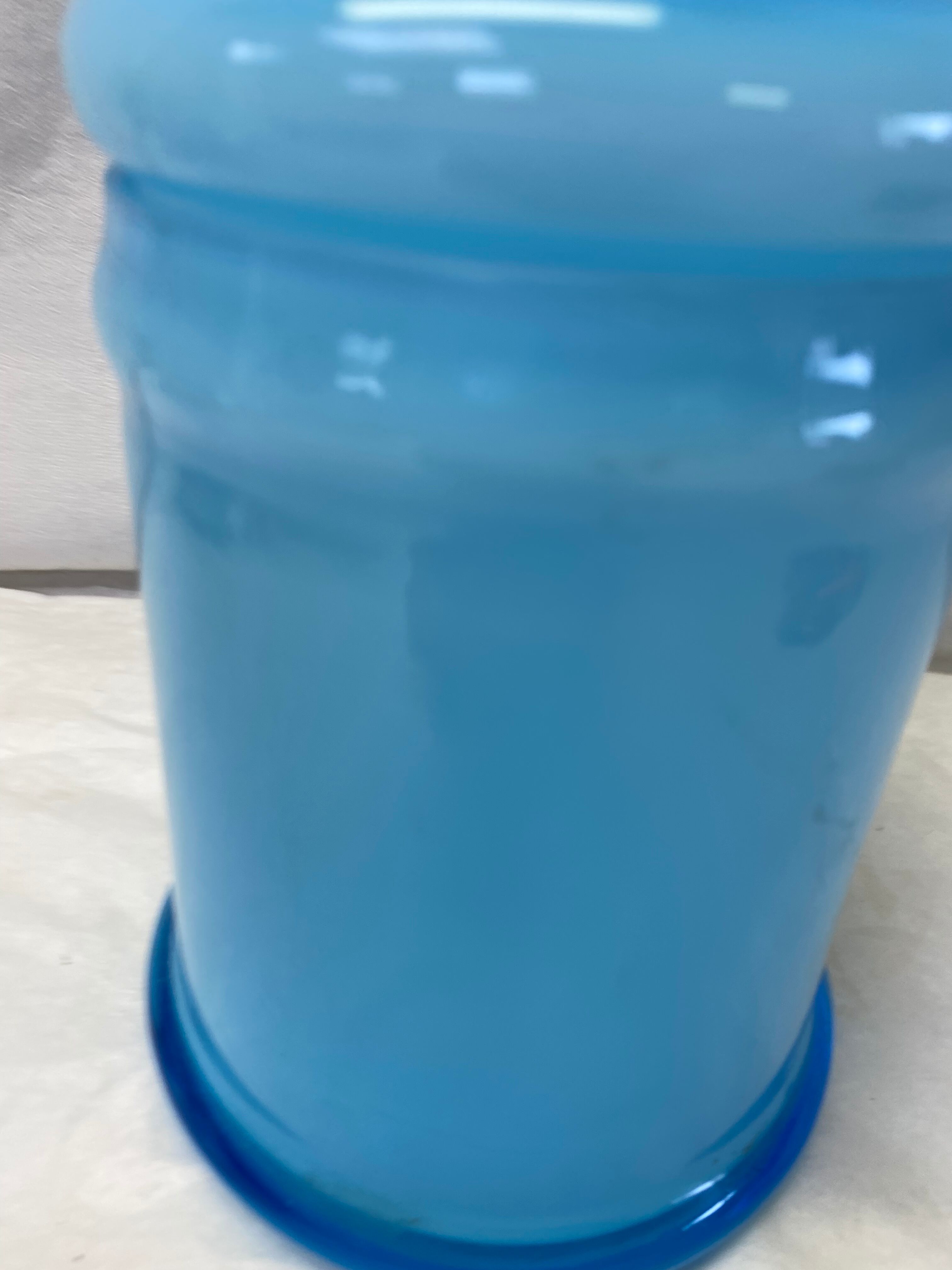 Old opaline blue pharmacy pot