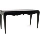 Black Lacquered Durmast Oak Bench, Italy