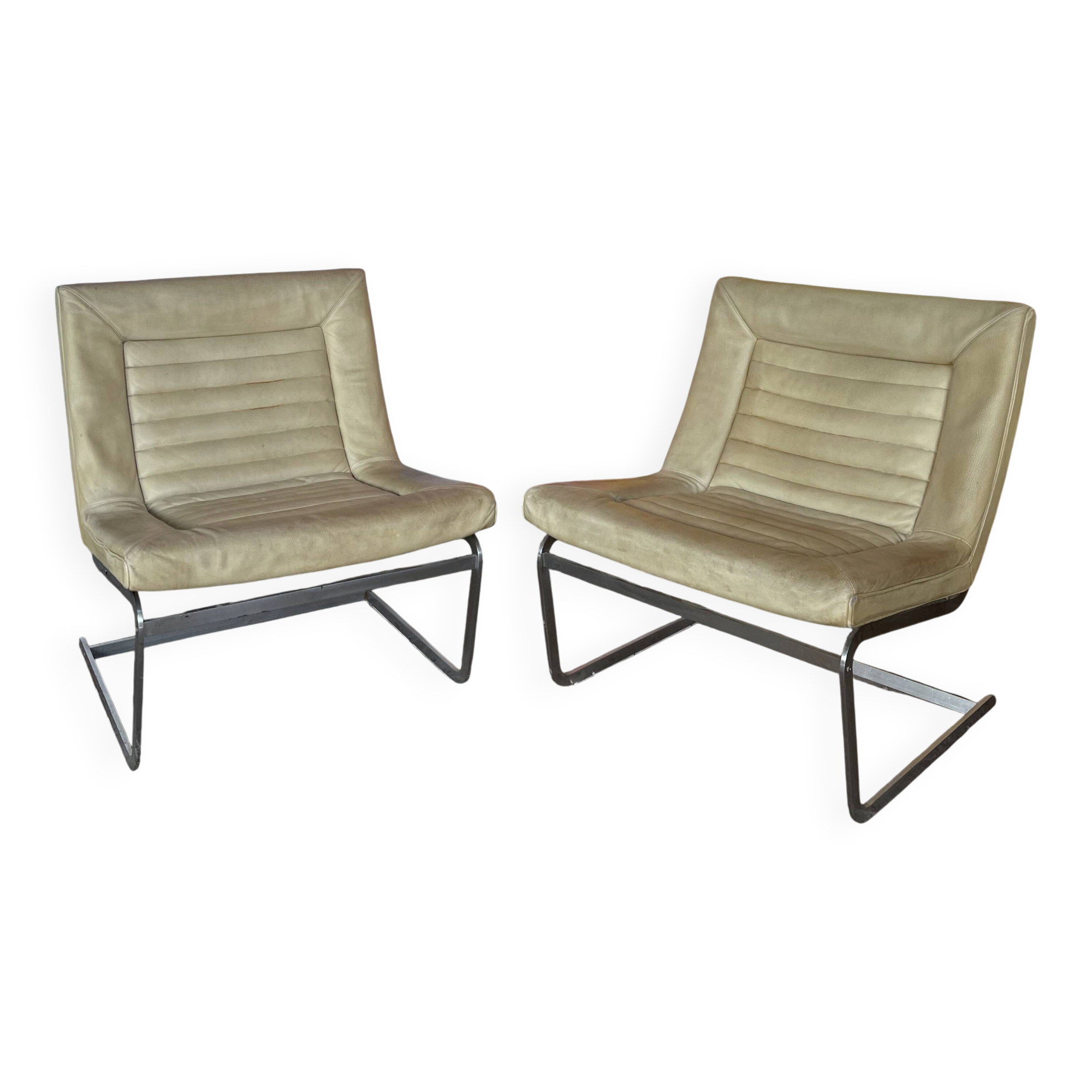 Rare pair of prototype armchairs by Erik Jorgensen.