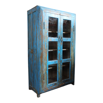 Indian showcase 2 doors and three shelves in mango tree, unique piece