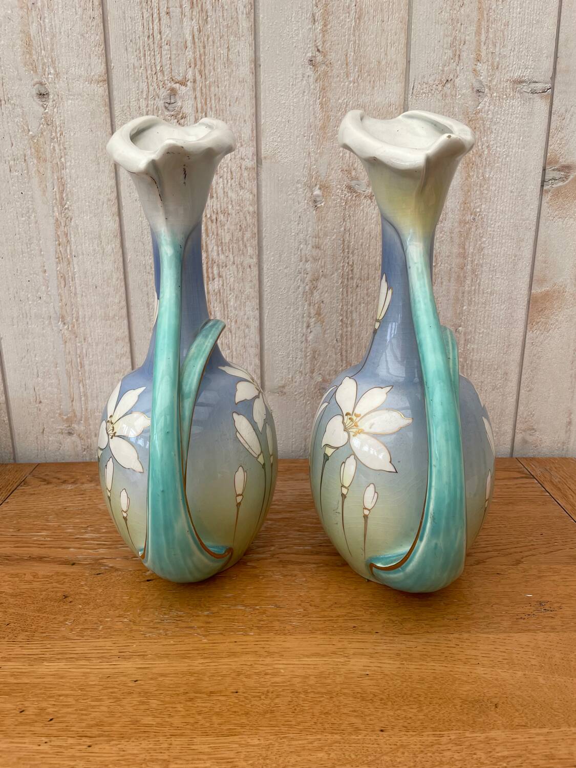 Pair of ceramic jugs from Lunéville