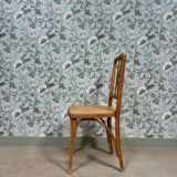 Art Nouveau chair in wood and canework