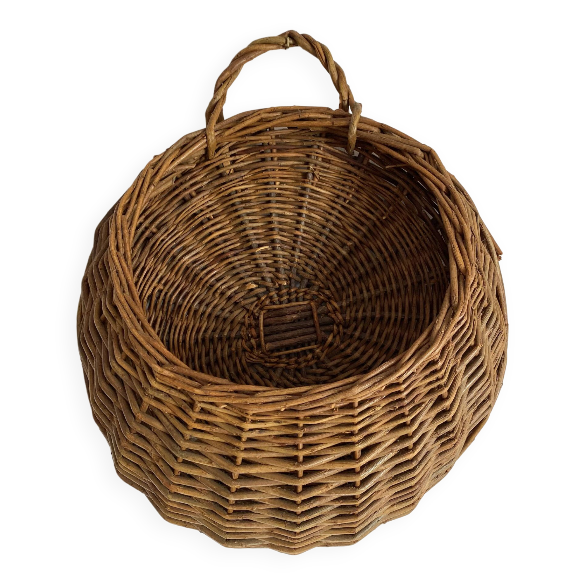 Panier en osier à suspendre