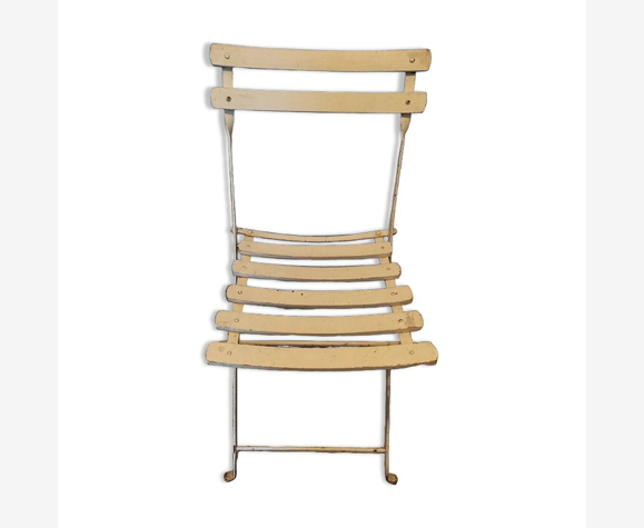 Chaise pliante métal bois salon jardin