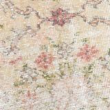 5x8 Pale Red & Cream Floral Pattern Vintage Rug, 144x250Cm