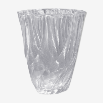 Vase en verre "spirale"