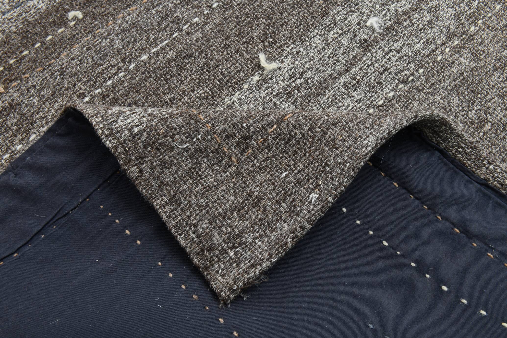 5'9 x 7'10 Vintage Taupe Grey Rug Minimalist Natural Design, 175x240 Cm
