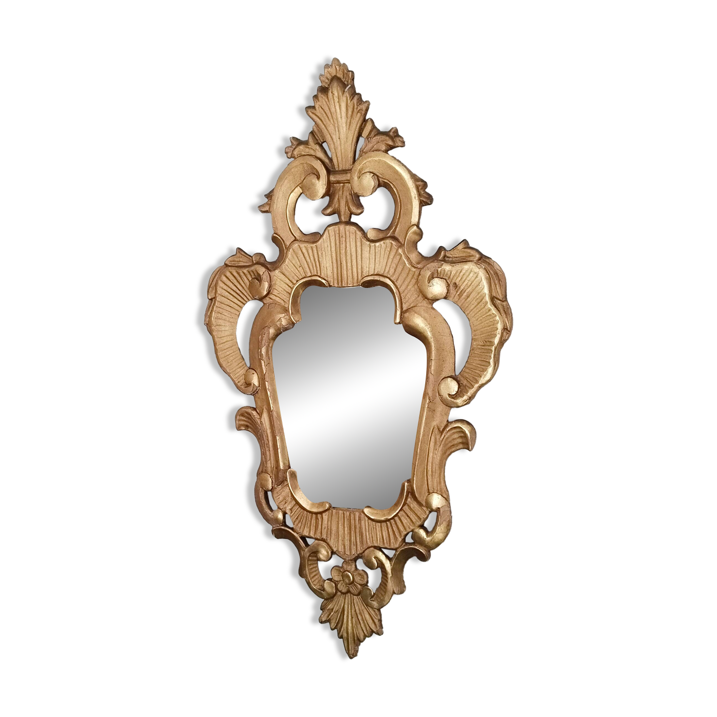 Mirror carved in gilded wood, 19th century
