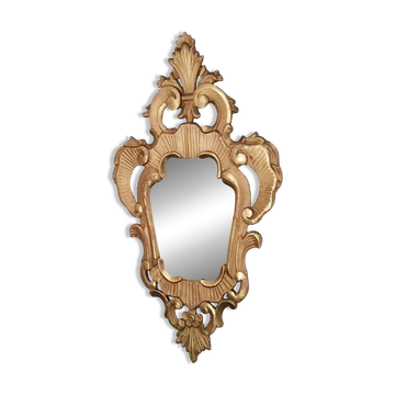 Mirror carved in gilded wood, 19th century