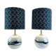 Pair of SAKURA table lamps by Michael Bang for Holmegaard, Denmark 1980