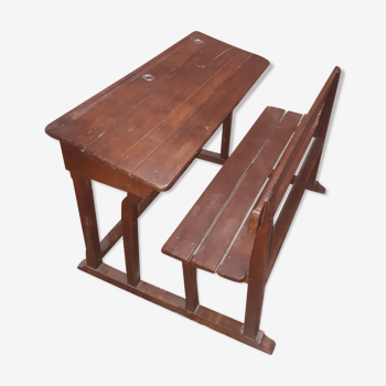 2 seater wooden school desk