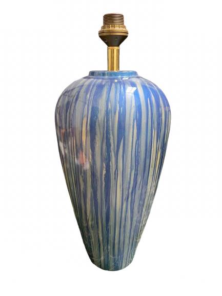 Blue ceramic table lamp base