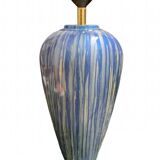 Blue ceramic table lamp base