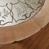 Coffee table 1940- iced glass- zodiac signs