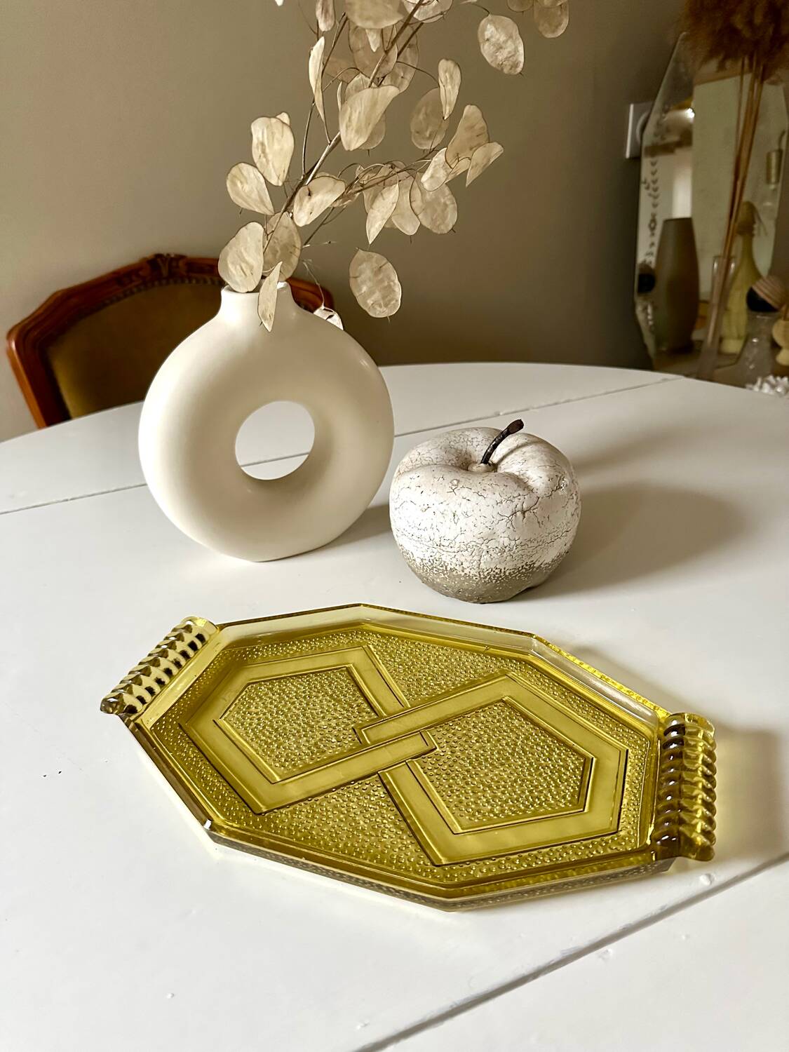 Art Deco molded glass dish