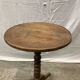 Antique pedestal table, Brutalist, wood, turned
