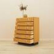 Danish pine veneer chest of drawers with six drawers, 1970s