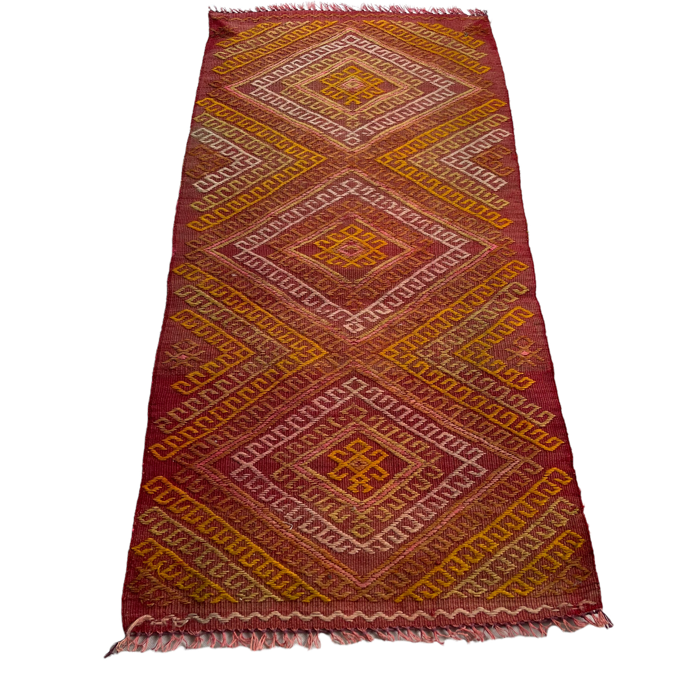 Vintage turkish kilim rug ,  96 x 47 cm
