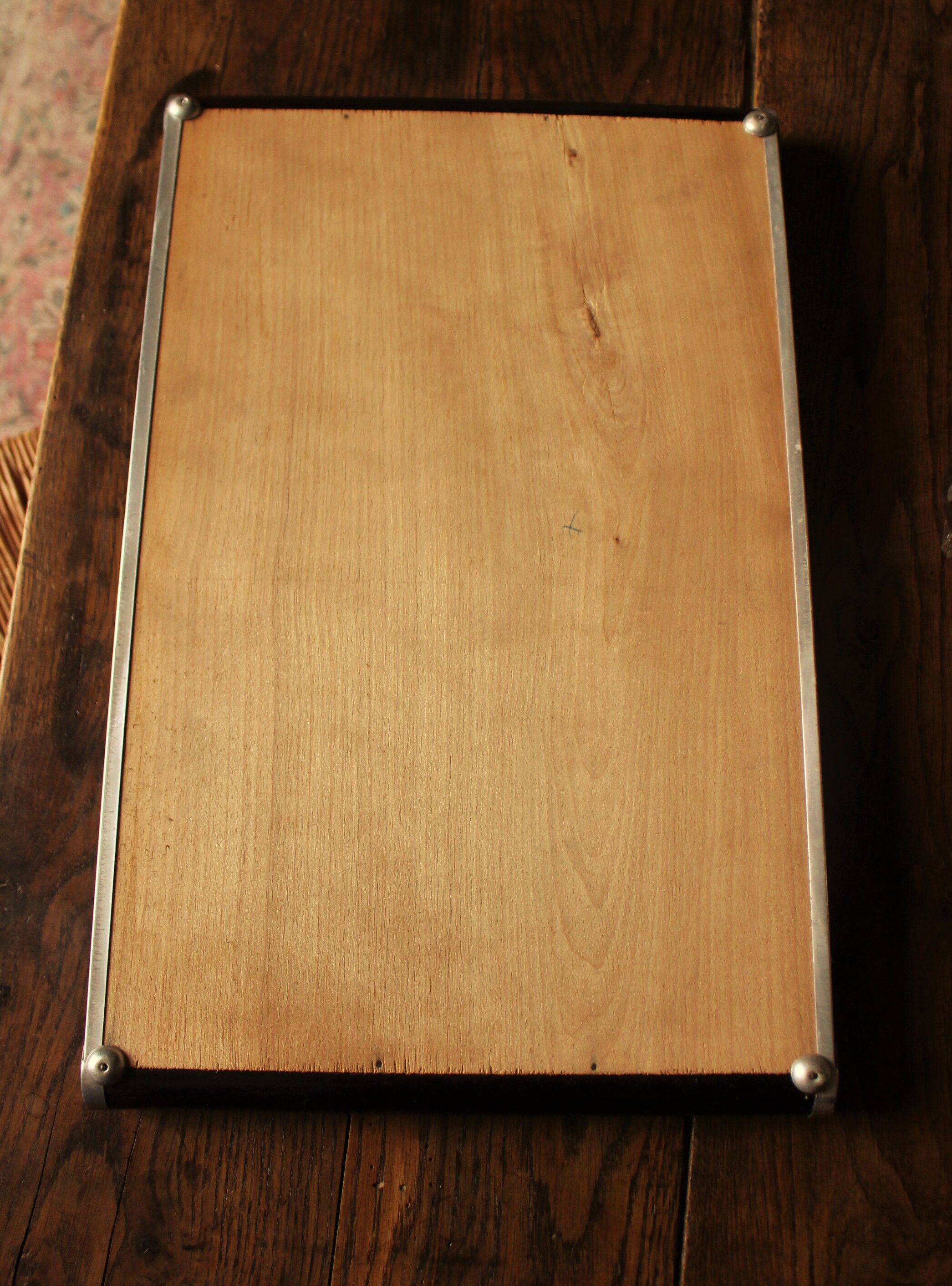 Vintage mirror top rectangle wood metal