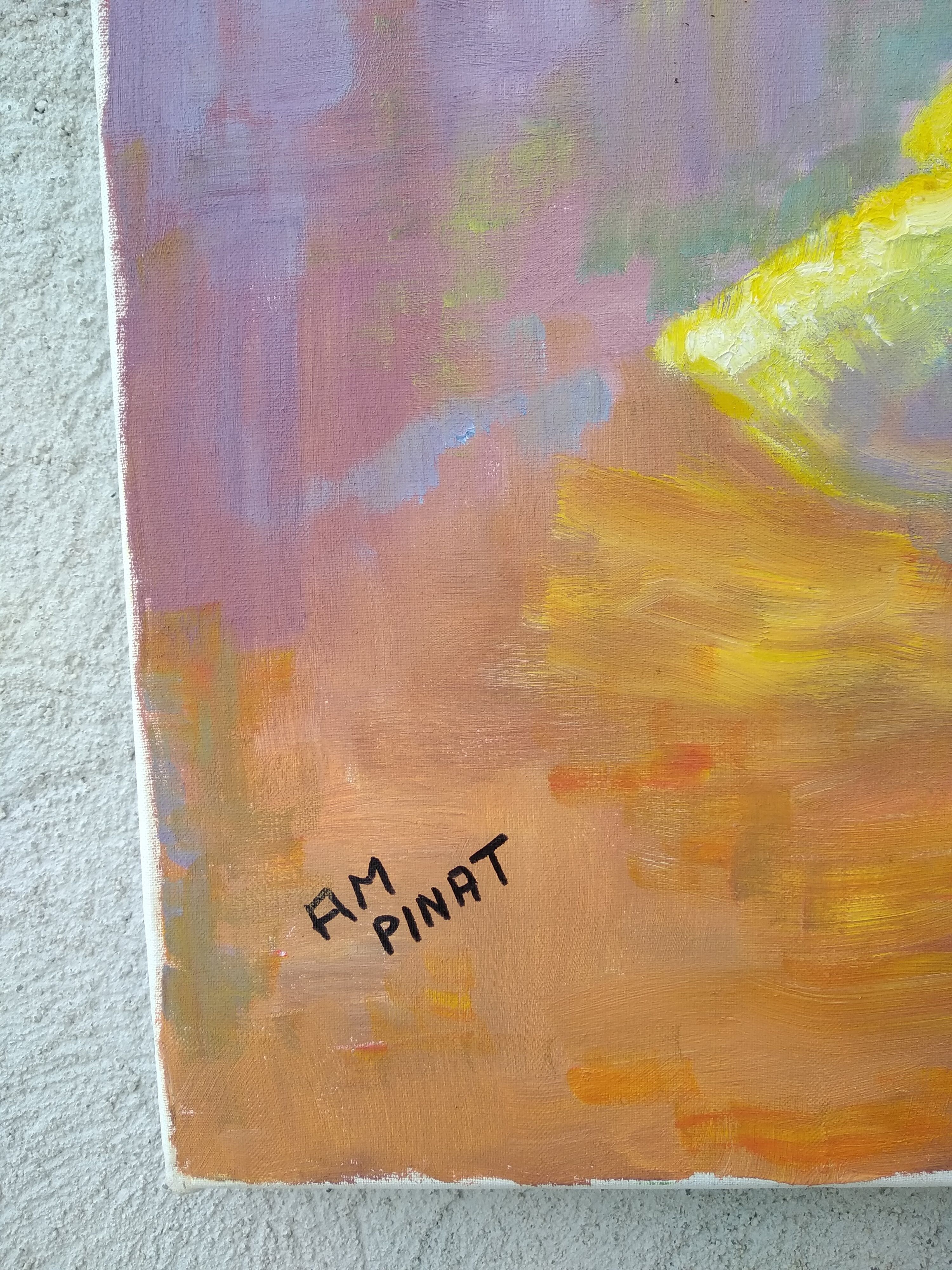 Peinture sur toile bouquet de genêts