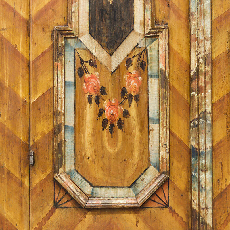 Cabinet de mariage en art populaire peint 1817