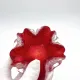 Barovier Toso Murano 1950 Ruby Red Pocket Bowl