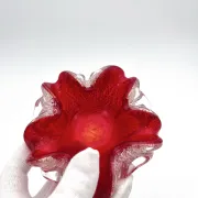 Coupe Vide-Poches Barovier Toso Murano 1950 Rouge Rubis