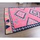 1970s Turkish Handmade Wool Pink Runner 81x363