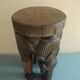 elephant stool plant holder vintage African art 50s