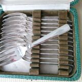 Set of 12 silver-plated cake forks