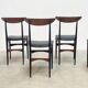 Set of six sculptural Italian dining chairs