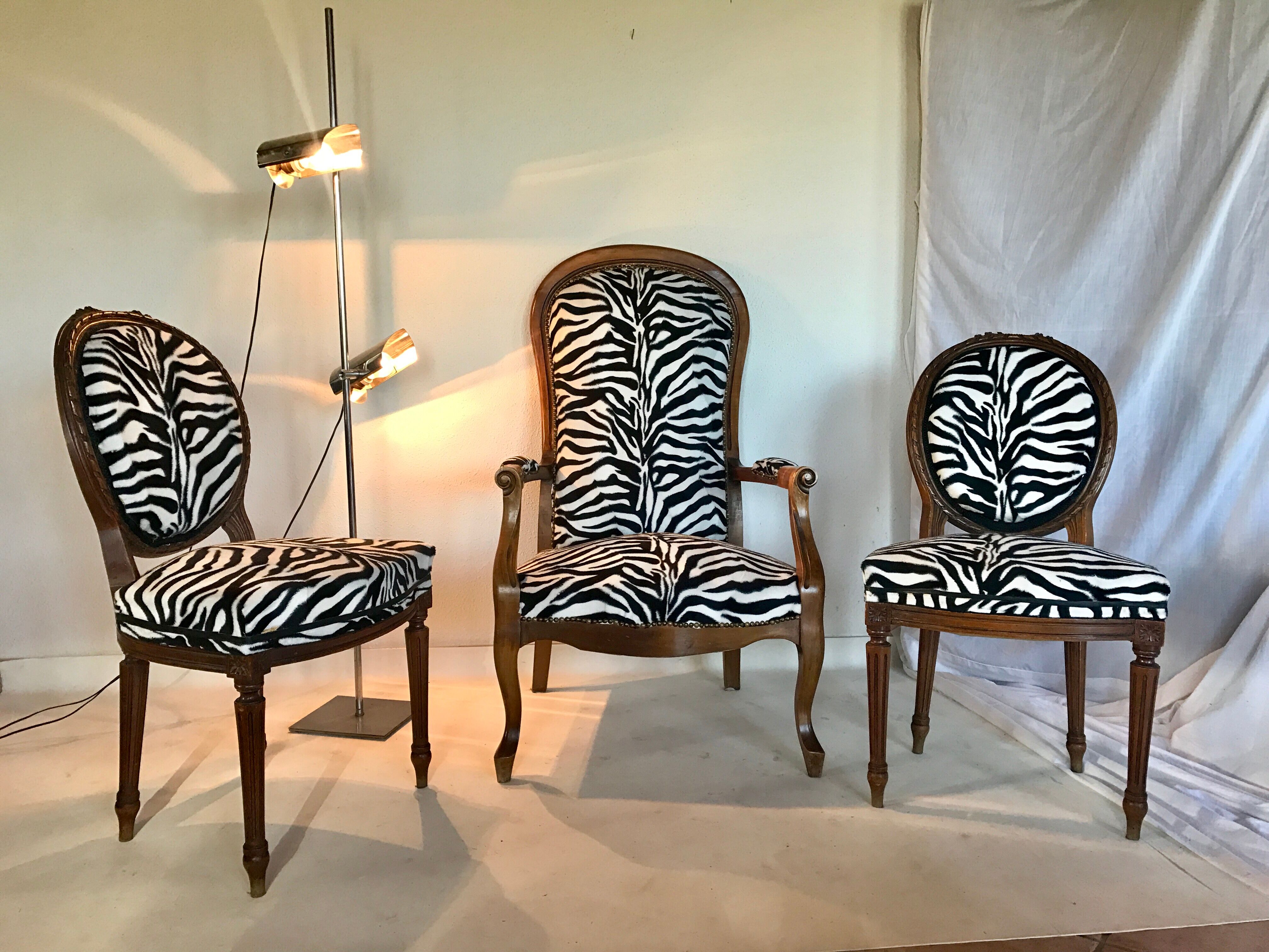 Armchair Voltaire twentieth "Zebra"