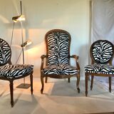 Armchair Voltaire twentieth "Zebra"