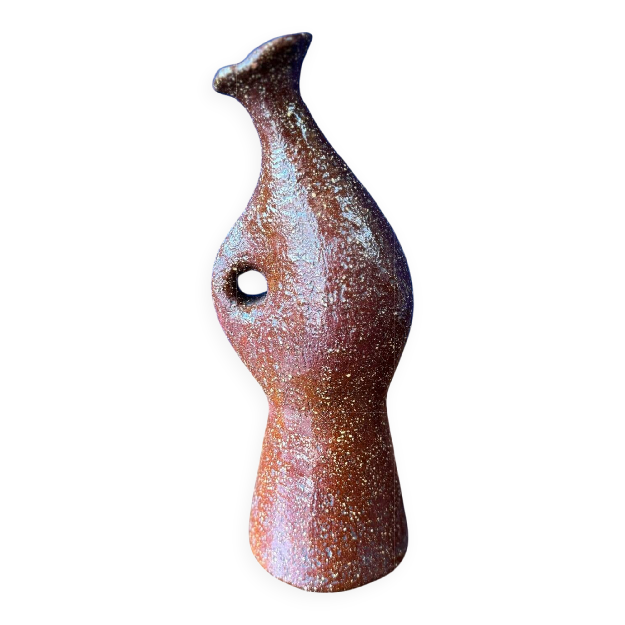 Amazing glazed terracotta jug – 1960s