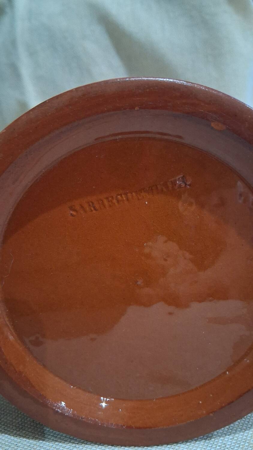 Marbled sugar bowl SARREGUEMINES