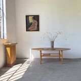 Oval coffee table beech 1980 Aalto Ikea