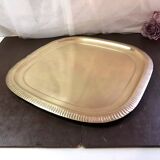 Large gilded copper serving tray early 20th century