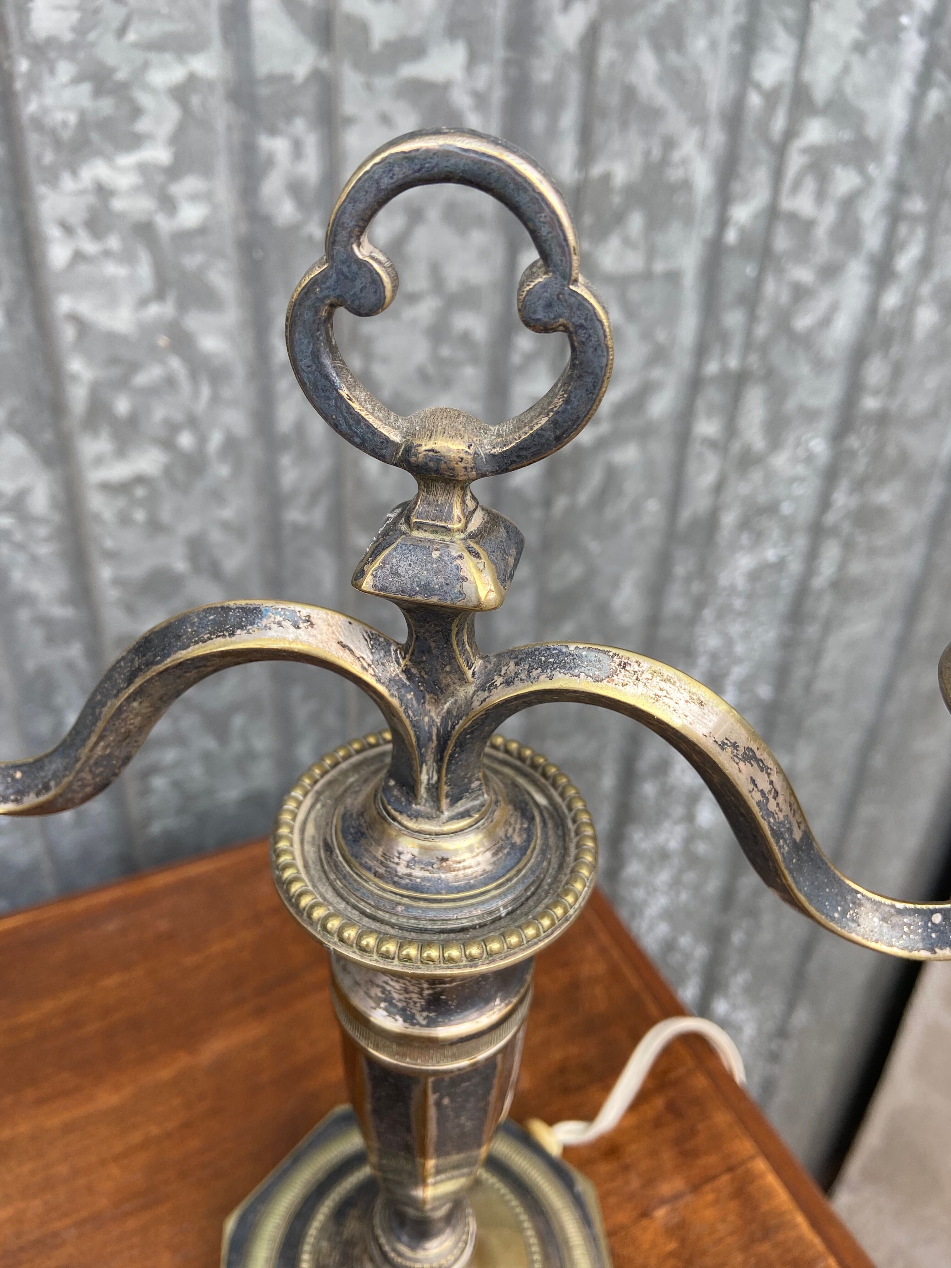 Pair of candlesticks girandoles Louis XVI silver empire