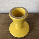 Bougeoir céramique jaune vintage
