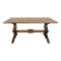 Grande table de ferme en pin à piètement en lyre