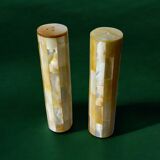 Mother-of-pearl salt & pepper shakers, Italy, 1970s