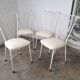 Set de 4 chaises vintages en métal et Skaï