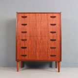 Commode moderne à six tiroirs du milieu du siècle, en teck, Danemark, années 1960