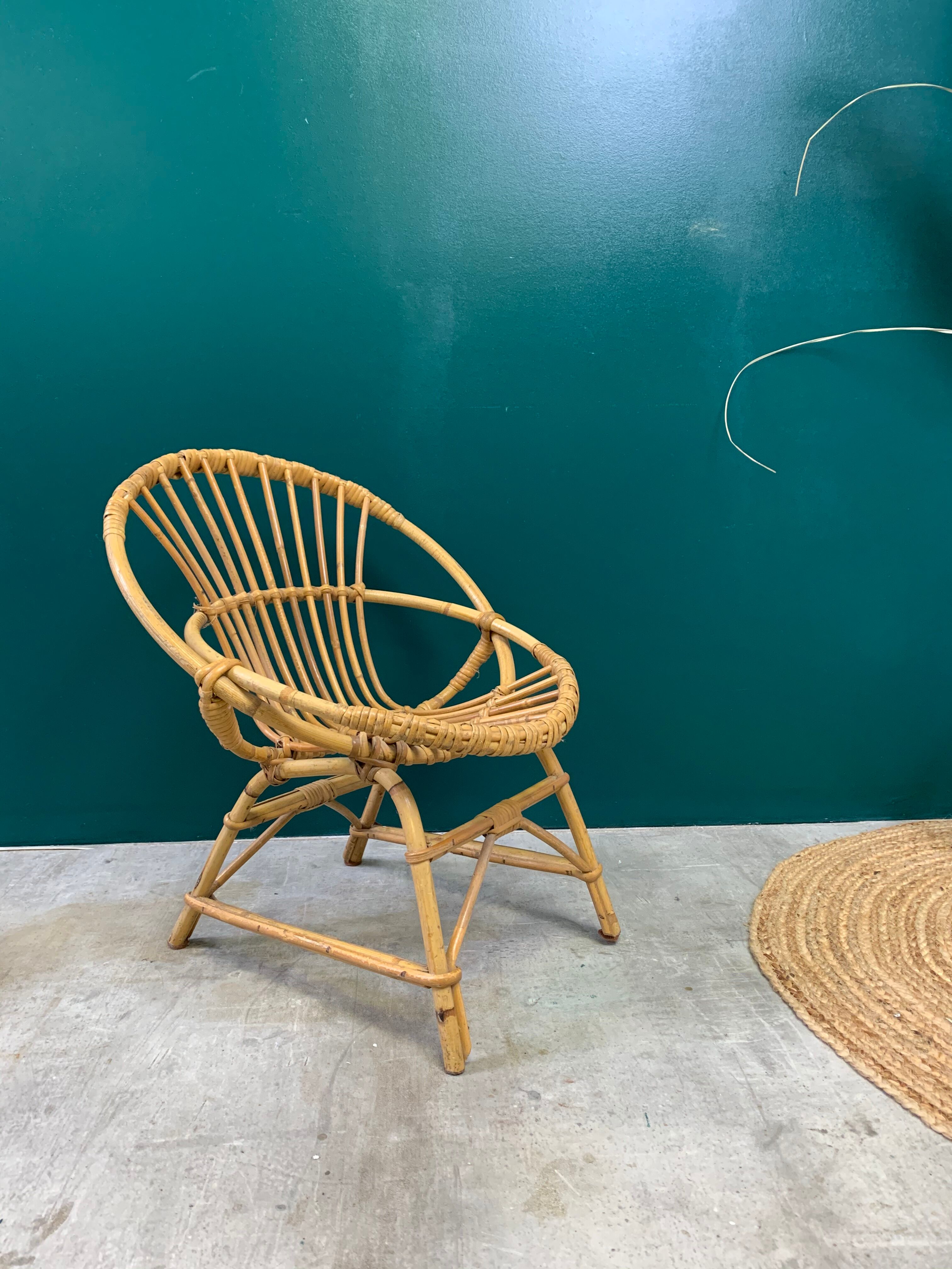 Children's rattan chair